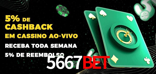 Promoções do cassino ao Vivo 5667bet